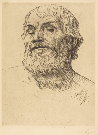 Head of a Man by Alphonse Legros