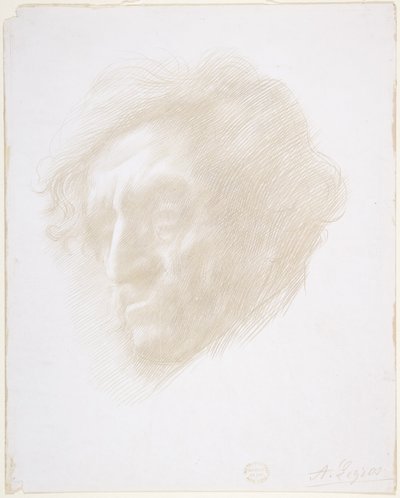 Head of a Man by Alphonse Legros