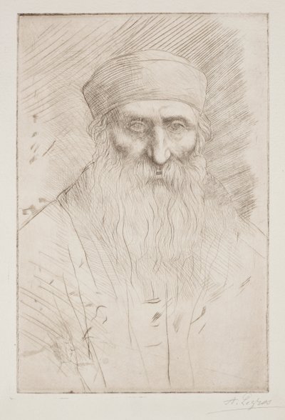 Head of a Man with a Long Beard by Alphonse Legros