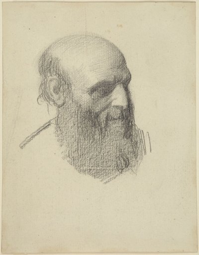 Head of a Bearded Man by Alphonse Legros