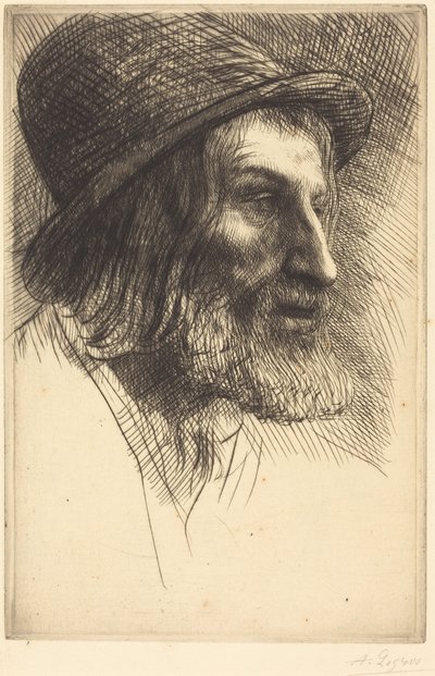Head of an English Laborer (The Shepherd) by Alphonse Legros