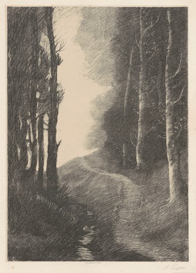 Landscape with Birch Trees by Alphonse Legros