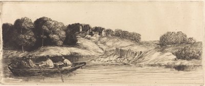 Landscape with Boat, 1st plate by Alphonse Legros