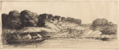 Landscape with Boat, 1st plate by Alphonse Legros