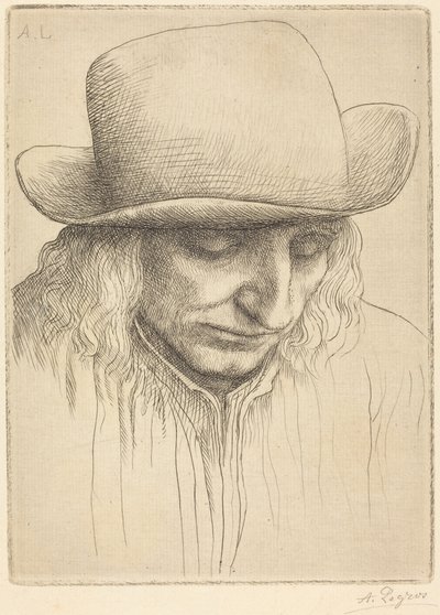 Peasant in a Round Hat by Alphonse Legros