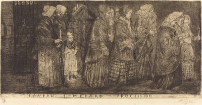 Procession in the Sepulchre of Saint Medard by Alphonse Legros