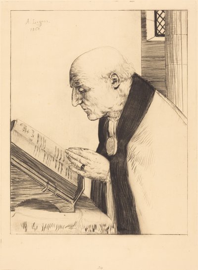 Reading of the Office of the Day by Alphonse Legros