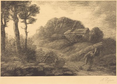 Return of the Fagot-gatherer, 2nd plate by Alphonse Legros