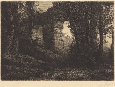 Ruins of an Ancient Aqueduct by Alphonse Legros