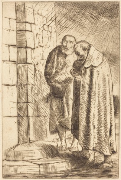 Saint Peter and Saint Paul at the Door of Mr. Richard by Alphonse Legros