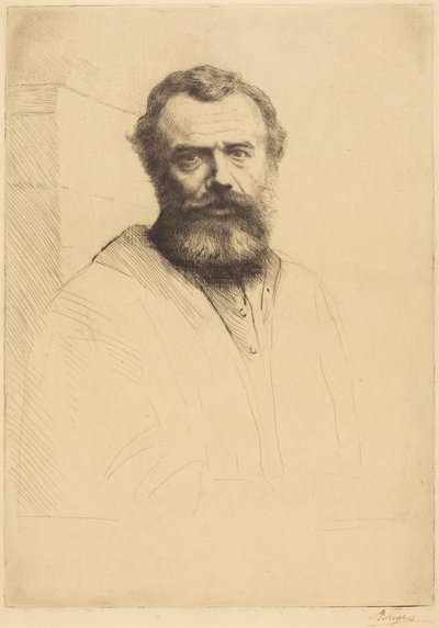 Self-Portrait, 3rd Plate by Alphonse Legros