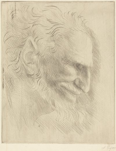Study for the Head of a Man by Alphonse Legros