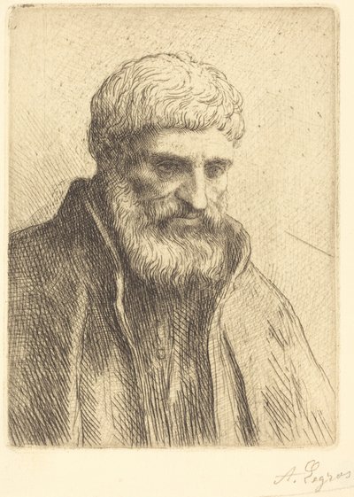 Study of an Old Man by Alphonse Legros
