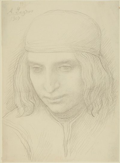 Head of a Young Girl by Alphonse Legros