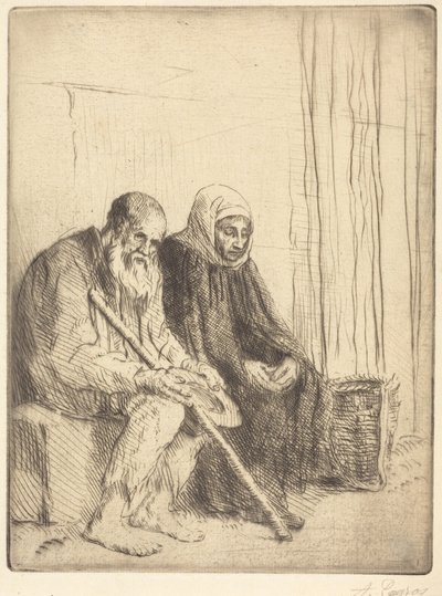 Two Beggars by Alphonse Legros