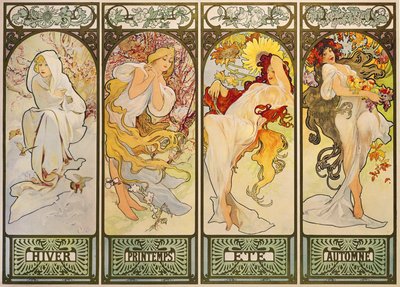 The Seasons by Alphonse Marie Mucha