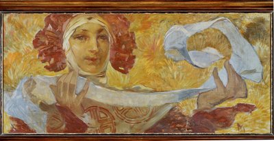 Woman with Scarf von Alphonse Marie Mucha