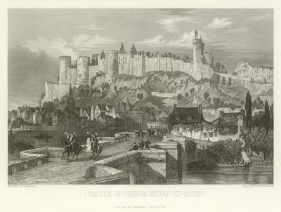 Castle of Chinon, Indre-et-Loire by Alphonse Marie de Neuville