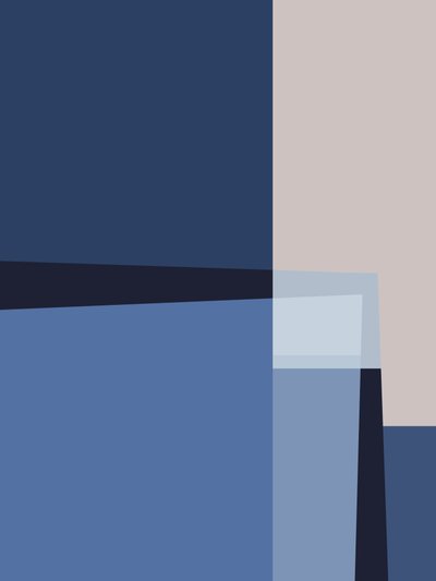 Abstract Blue Layers by Alyson Storms