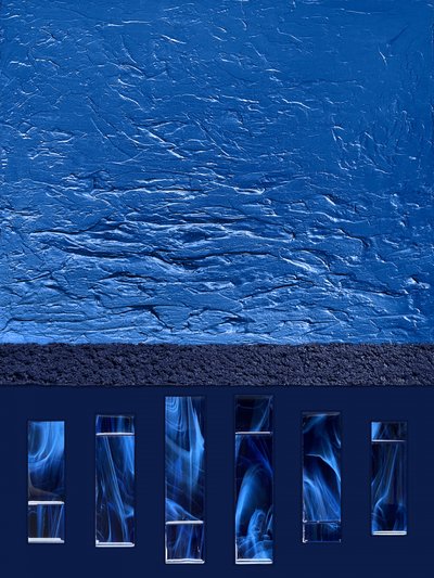 Abstract Blue Smoke Flow by Alyson Storms