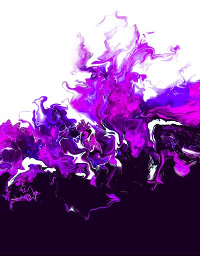 Dynamic Purple Abstract by Alyson Storms