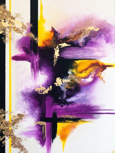 Energetic Purple Gold by Alyson Storms