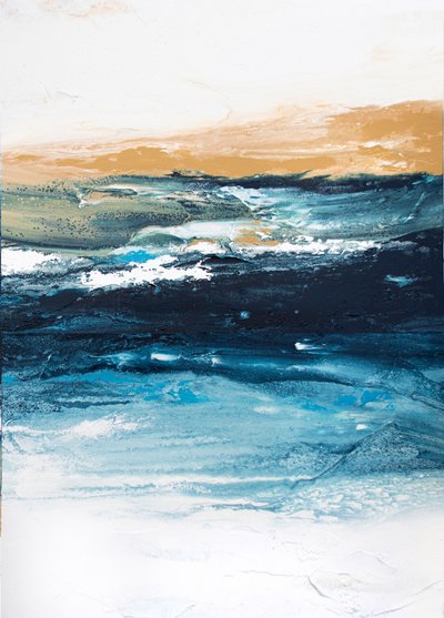 Golden Ocean Waves by Alyson Storms