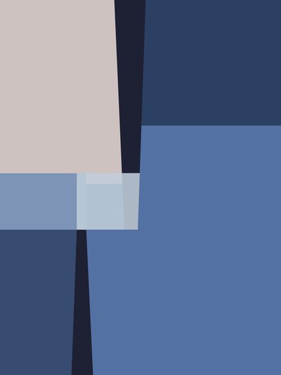 Layered Blue Geometry by Alyson Storms