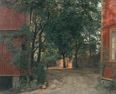 The Evening Newspaper Arrives by Amaldus Nielsen