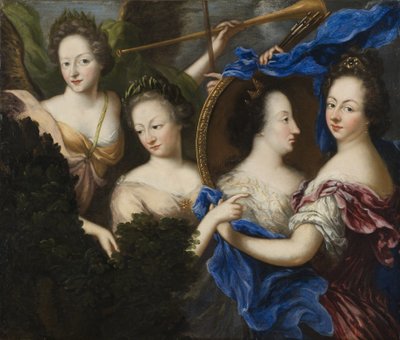 Allegory with Self-Portrait and Profile Portrait of Ulrika Eleonora the Elder by Amalia Wilhelmina von Konigsmarck