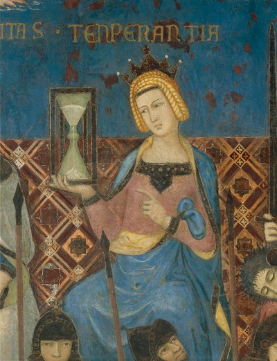 Allegory of Good Government, Temperance (detail) by Ambrogio Lorenzetti