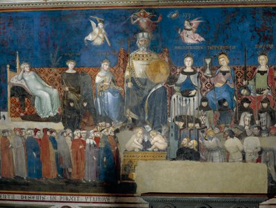 Allegory of Good Government (detail) by Ambrogio Lorenzetti