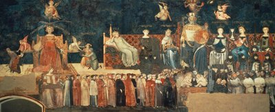 Allegory of Good Government (detail) by Ambrogio Lorenzetti