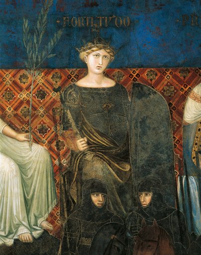 Allegory of Force (detail) by Ambrogio Lorenzetti