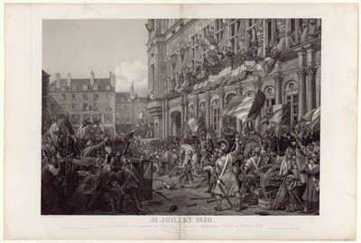 The Duke of Orleans is Presented to the People by General La Fayette at the Balcony of the City Hall, July 31, 1830 by Ambroise Louis Garneray