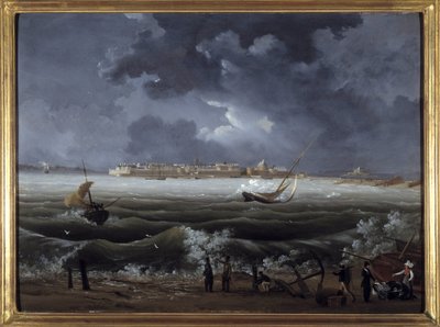 Saint Malo by Louis Garneray, circa 1820 by Ambroise Louis Garneray