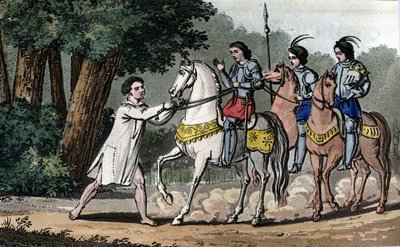Charles VI caught in madness in the forest of Le Mans - Designed and engraved by Ambroise Tardieu in 1825 by Ambroise Tardieu
