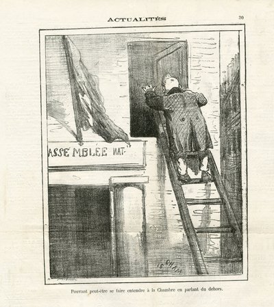 Illustration of Cham in Le Charivari by Amédée de Noé