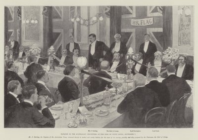 Banquet to the Australian Cricketers at the Inns of Court Hotel, 7 September by Amedee Forestier