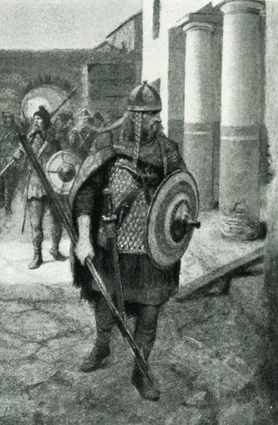 Saxons Entering Deserted London by Amedee Forestier