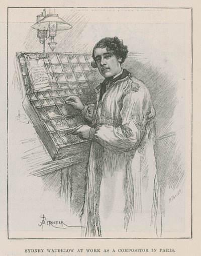 Sir Sydney Waterlow at Work as a Compositor in Paris by Amedee Forestier