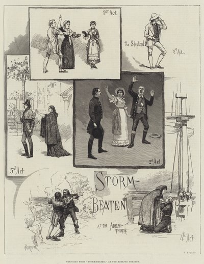 Sketches from Storm-Beaten, at the Adelphi Theatre by Amedee Forestier