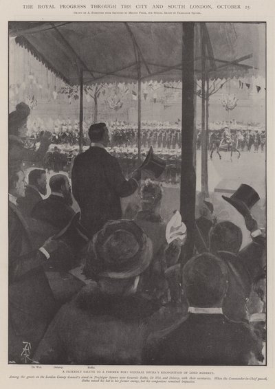 The Royal Progress through the City and South London, 25 October by Amedee Forestier