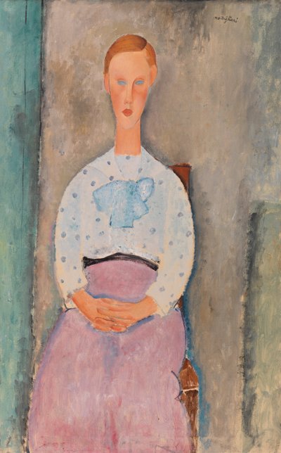 Girl with a Polka-Dot Blouse by Amedeo Modigliani