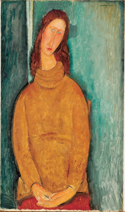 Jeanne Hébuterne in a Yellow Sweater by Amedeo Modigliani