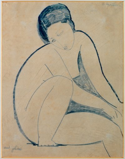 Sitting Nude by Amedeo Modigliani