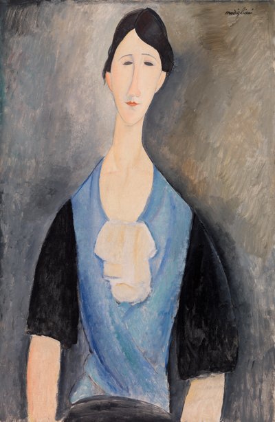 Young Woman in Blue by Amedeo Modigliani
