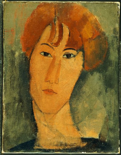 Young Woman with Red Hair Wearing a Collar by Amedeo Modigliani