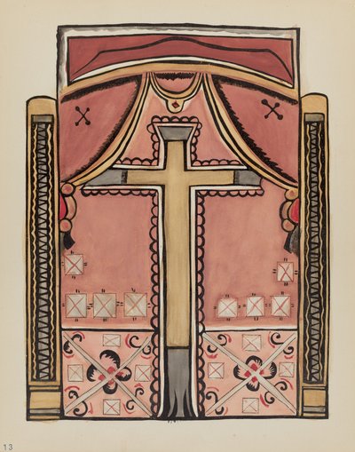 Plate 13: Designs with Cross, Chimayo: From Portfolio "Spanish Colonial Designs of New Mexico" by American 20th Century