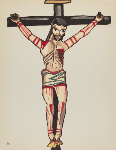 Plate 26: Christ Crucified: From Portfolio "Spanish Colonial Designs of New Mexico" by American 20th Century